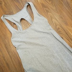 EUC Lululemon grey stripe dress